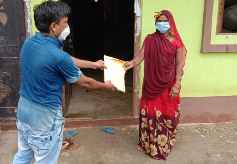 Woman Receiving kits