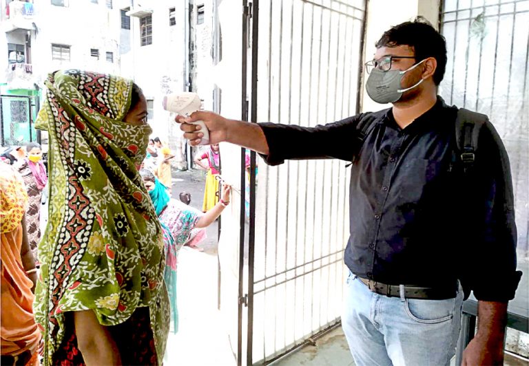 Man Checking Temperature